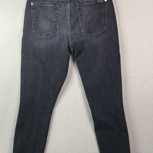 7 for all mankind Women's 28 x‎ 26 The High Waist Skinny Ankle Jeans Button Fly - Picture 8 of 11
